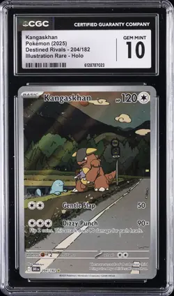 2025 POKEMON DESTINED RIVALS ILLUSTRATION RARE-HOLO KANGASKHAN CGC 10 GEM MINT - Image 1