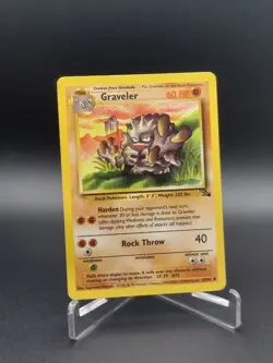 Graveler Pokemon 37/62 Fossil Vintage 1999 Uncommon Unlimited Mint Condition 💎 - Image 1