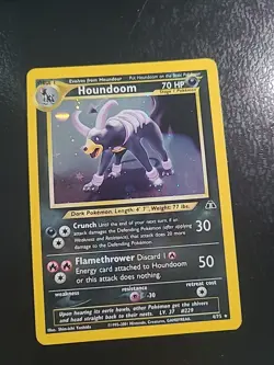 Houndoom 4/75 Holo Rare Neo Discovery Unlimited Pokemon TCG WOTC - LP/MP - Image 1