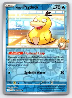 Pokemon Misty's Psyduck SV10: Destined Rivals DRI Reverse Holo 045/182 NM - Image 1