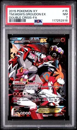 PSA 7 Team Magma's Groudon EX 15/34 XY Double Crisis Graded - Pokemon - Image 1