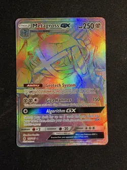 Pokemon TCG Metagross GX Guardians Rising 157/145 Rainbow Holo Rare NM - Image 2