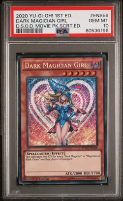 2020 Yu-Gi-Oh! Dark Magician Girl MVP1-ENS56 1st Edition Secret Rare PSA 10 - Image 1