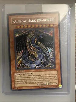 Yu-Gi-Oh! TCG Rainbow Dark Dragon 1st Edition Secret Rare PTDN-EN003 NM - Image 1