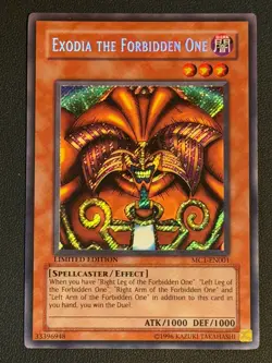 YUGIOH EXODIA THE FORBIDDEN ONE MC1-EN001 MASTER COLLECTION 1 LIMITED EDITION NM - Image 1