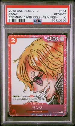 2023 ONE PIECE JPN PREM CARD COLL -ONE PIECE FILM RED- #004 SANJI PSA 10 - Image 1