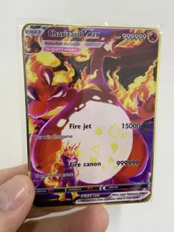 Charizard VMAX Gold Metal Pokemon Card-Collectible Gift Display！good - Image 2