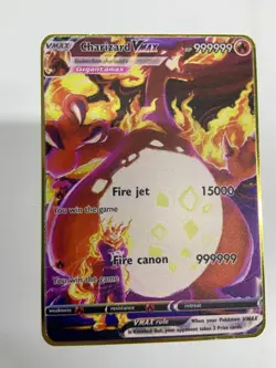 Charizard VMAX Gold Metal Pokemon Card-Collectible Gift Display！good - Image 3
