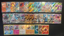 Pokemon TCG Lot EX, V, Full Arts, Shiny, Vmax, Texture Energy Cards 35 Card Lot - Image 1