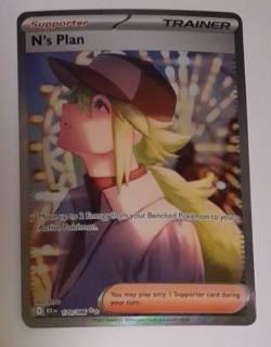 N's Plan 170/086 NM Special Illustration Rare Pokemon Scarlet Violet Black Bolt - Image 2