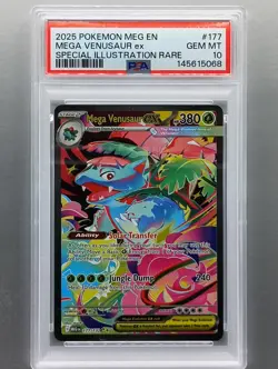 2025 Pokemon Mega Evolution Mega Venusaur ex #177 SIR PSA 10 - Image 1