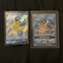TCG Pokemon Blastoise GX SM189 Sm Holo And Blastoise V Lot Of 2 - Image 1