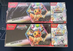 LOT OF 2 - Pokemon Prismatic Evolutions Surprise Box & Booster Bundle Sams Club - Image 1