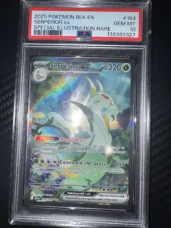 Pokemon Serperior EX 164/086 Black Bolt Special Illustration PSA 10 - Image 1