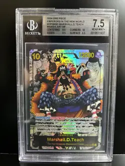One Piece Marshall.D.Teach Manga OP09-093 Emperors SR Holo BGS 7.5 - Image 1