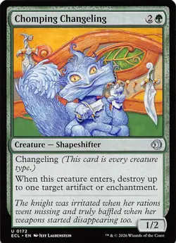Chomping Changeling 172 Lorwyn Eclipsed Magic the Gathering - Image 1
