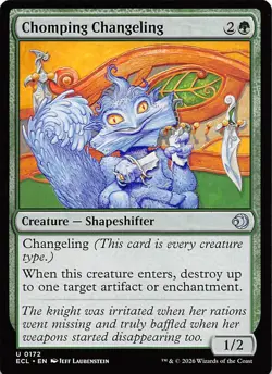 Chomping Changeling 172 Lorwyn Eclipsed Magic the Gathering - Image 1
