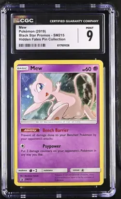 Pokemon English Mew SM215 2019 Black Star Promos - Sun & Moon Promo Hidden Fates - Image 1