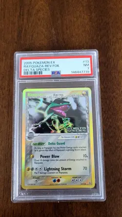 Pokemon Rayquaza EX Delta Species #13 Reverse Foil Holo Rare 2005 PSA 7 NM - Image 1
