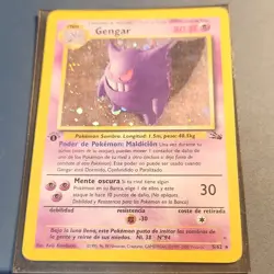 Pokemon Gengar Holo Rare 1st Edition 5/62 Fossil Spanish 80 HP - Image 1