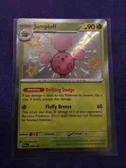 Paldean Fates Baby Shiny JUMPLUFF 098/091 Pokemon TCG Holo - Image 1
