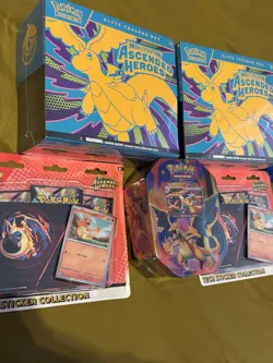 Pokemon Mega Evolution Ascended Heroes Elite Trainer Box, tech stick, CHARZD TIN - Image 1