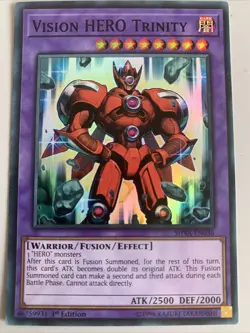 Vision HERO Trinity - SHVA-EN036 - Super Rare 1st Edition Yugioh - Image 1
