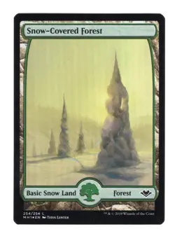 MTG magic cards 1x Snow-Covered Forest Modern Horizons FOIL NM-Mint, English - Image 1