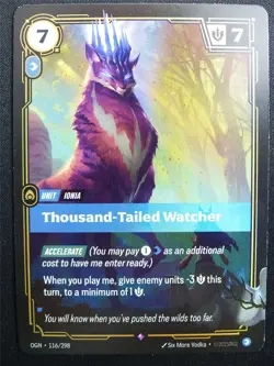 Thousand-Tailed Watcher 116/298 Rare Foil - OGN - Riftbound Card #2D7 - Image 1