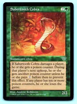 MTG Sabertooth Cobra Normal C Mirage (MIR) NM Magic - Image 1