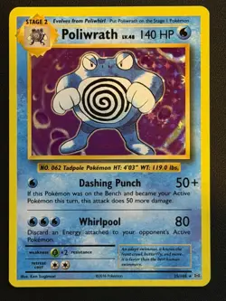 POKEMON CARD Poliwrath 25/108 Evolutions Holo Mint Pack Fresh Free P&P 2 - Image 1
