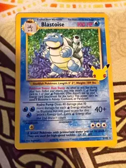 2021 Pokemon SWSH Celebrations Blastoise Classic Collection #2/102 - Image 3