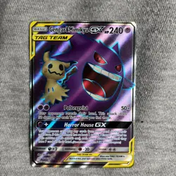 Pokemon Gengar & Mimikyu GX Tag Team 164/181 Good Condition Full Art Holo - Image 1