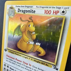 Pokemon Dragonite 4/62 (1st Edition) Fossil Holo excellent condition/ centering - Image 3