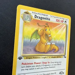 Pokemon Dragonite 4/62 (1st Edition) Fossil Holo excellent condition/ centering - Image 4