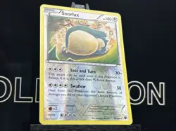 2016 Pokemon Fates Collide Snorlax Rare Reverse Holo 77/124 LP - Image 4