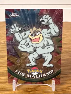 Topps Chrome Holo 2000 Pokemon Series 1 #68 Machamp NM - Image 1