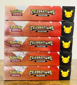Pokemon TCG Celebrations Collection Lance's Charizard V Box lot of 5 - Image 3