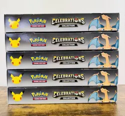 Pokemon TCG Celebrations Collection Lance's Charizard V Box lot of 5 - Image 4