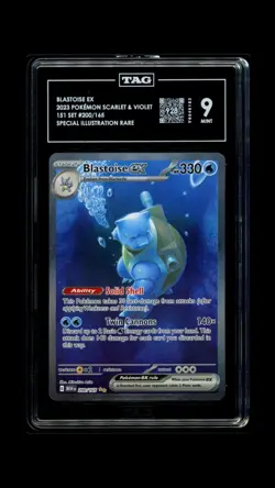 Blastoise ex 200/165 TAG 9 Special Illustration Pokemon 151 Scarlet & Violet TCG - Image 1