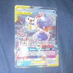 Pokemon Blastoise & Piplup GX 38/236 Cosmic Eclipse Ultra Rare TAG TEAM Holo - Image 1