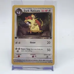 Pokemon Dark Raticate 1st Edition 51/82 Team Rocket WOTC Vintage Card 2000 - Image 1