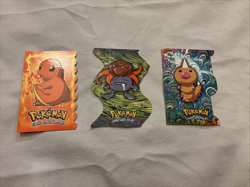 3 Topps Pokemon Cards Diecut Charmander Gloom Weedle - Image 1