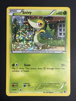 Snivy 1/12 | McDonald's Promo 2011 | Holo Rare | NM | Pokemon TCG Card - Image 1