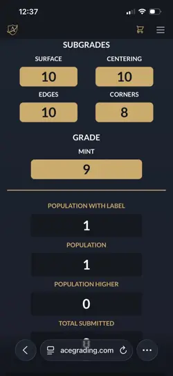 Mew 10/16 Pokemon Rumble 2009 *Pop 1* ACE 9 Graded Card - Image 3