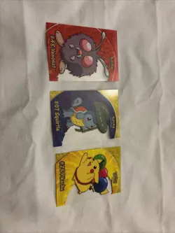 3 Topps Pokemon Cards Transparent Pikachu Squirtle Venonat - Image 1