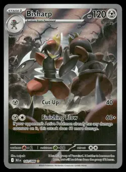 Pokemon Cards Bisharp 143/086 Black Bolt Illustration Rare NM - Image 1