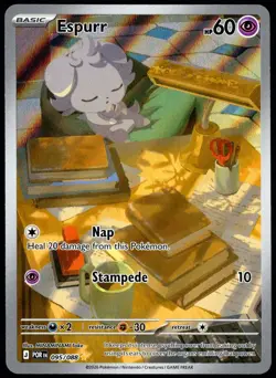 Pokemon TCG Espurr 095/088 2026 Perfect Order Illustration Rare Card - NM - Image 1