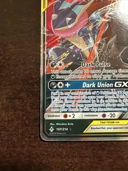 Greninja & Zoroark GX 107/214 Pokemon TCG Unbroken Bonds SURFACE DING - Image 5
