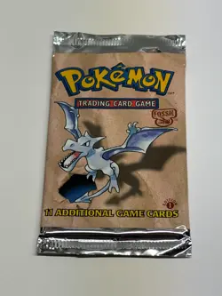 1999 Pokemon Fossil 1st Edition Aerodactyl Booster Pack 20.75 Grams - Image 2